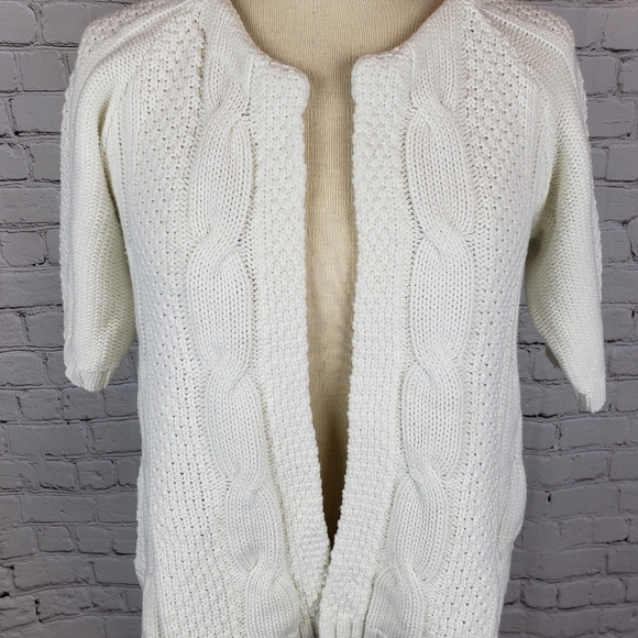 ON Chunky Cable Knit Open Front Cardigan XS - Picture 3 of 7